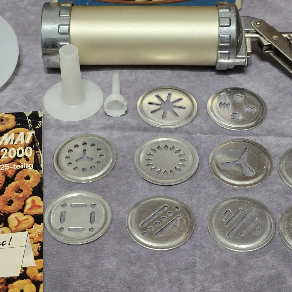 Sawa 2000 Deluxe Cookie Press & Biscuit Maker Made In Sweden Incomplete VTG